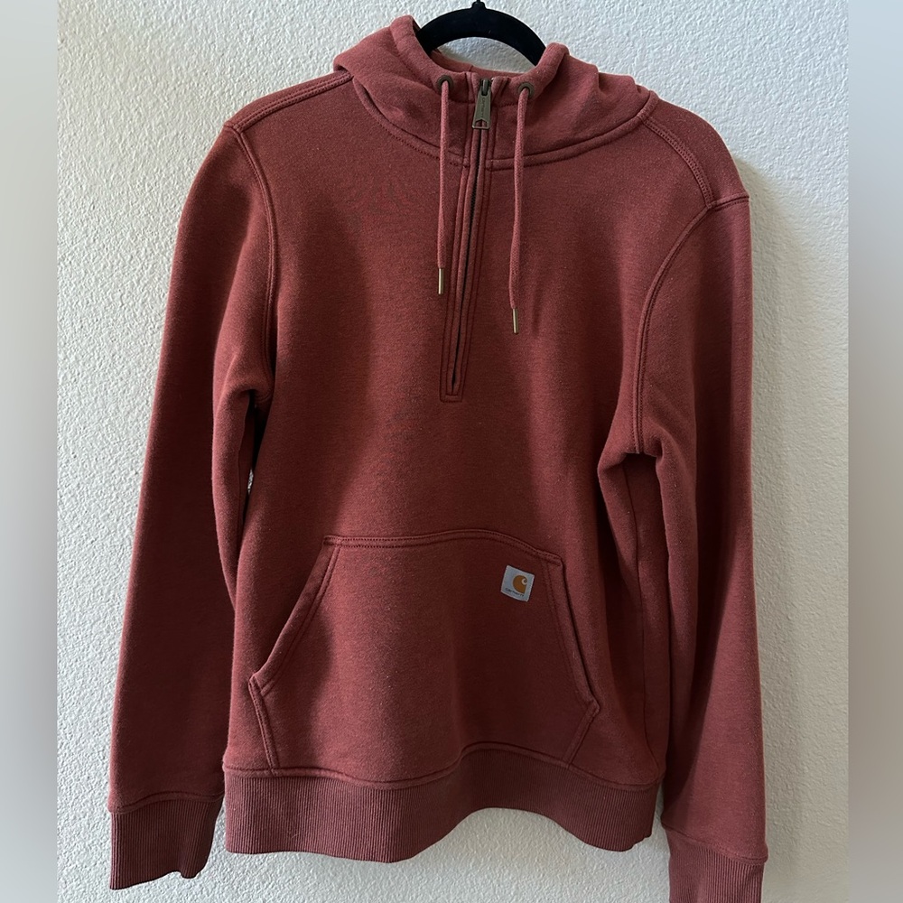 Carhartt Brick/Rust Red Quarter Zip